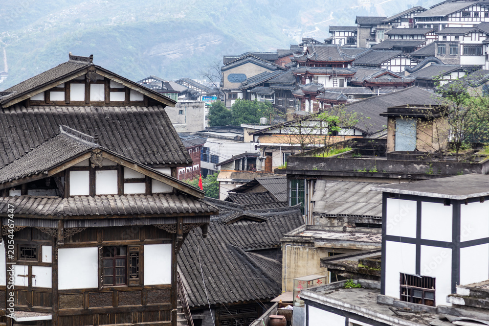 Fototapeta premium Traditional Architecture in Maotai Town, Zunyi, China