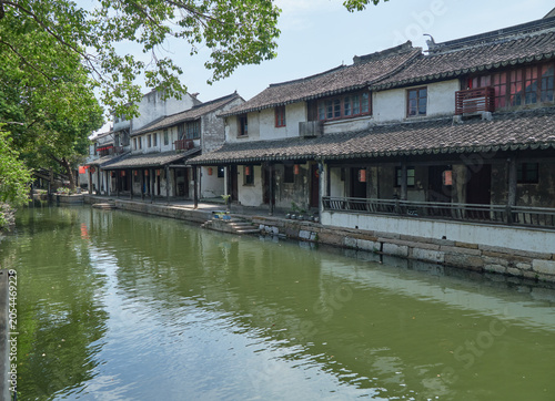 Canvas Print Traditional Canal Houses in Lili Ancient Town China