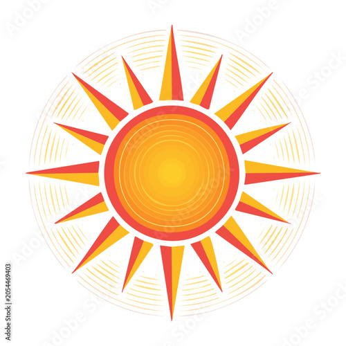 Flat Sun Icon Design