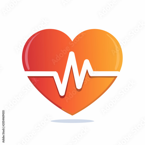 Heartbeat EKG Line Icon