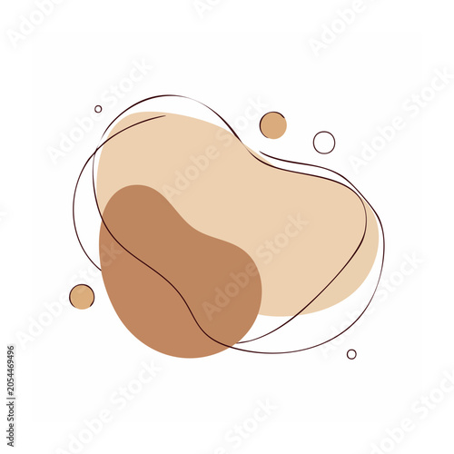 Minimalist abstract face vector illustration
