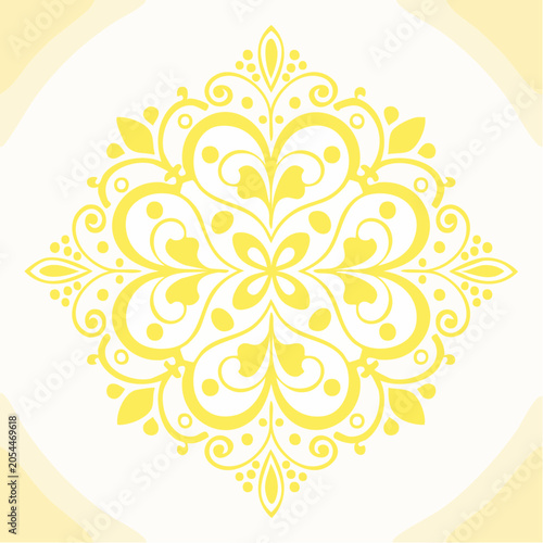 Yellow Mandala Design