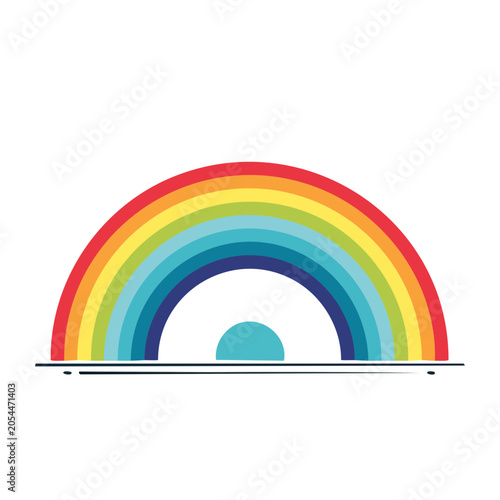 Colorful rainbow flat design vector