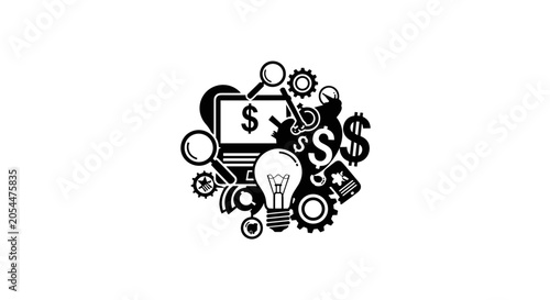 Business Finance Icons and Symbols.