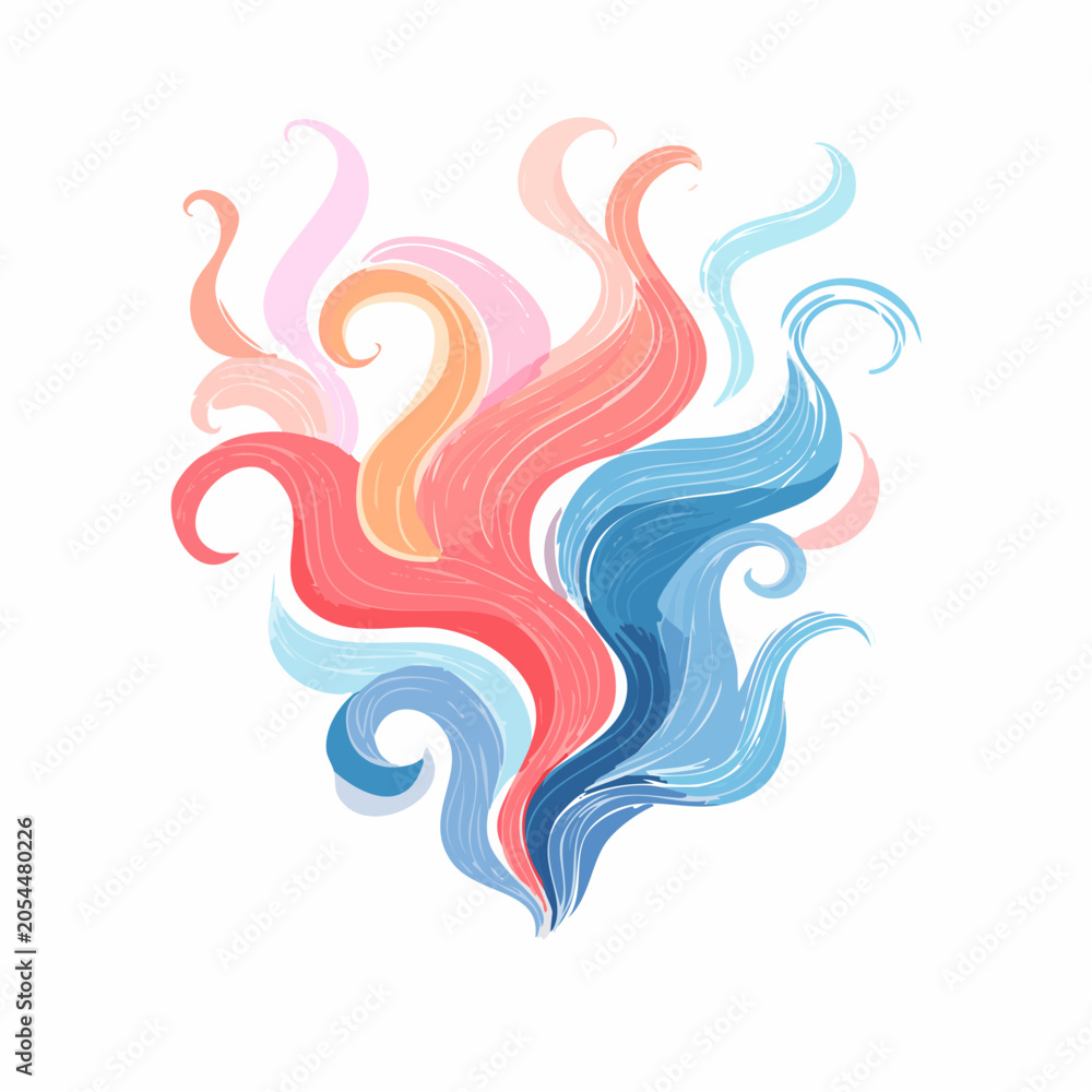 Fototapeta premium Abstract Swirling Waves of Color