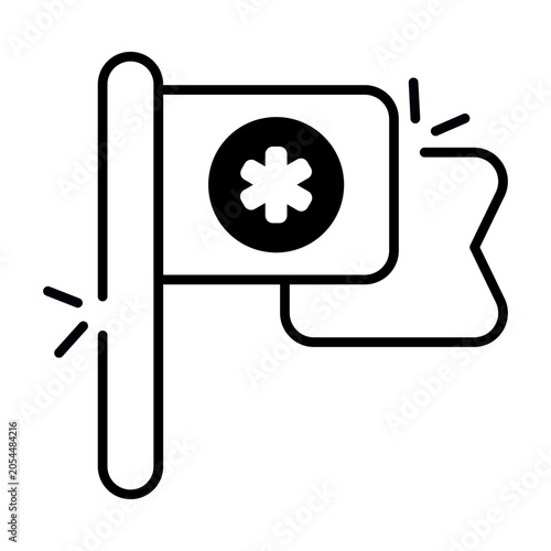 Slika na platnu Modern design icon of medical flag