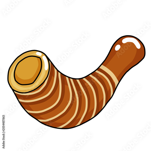 Tablou pe pânză Shofar vector illustration for rosh hashanah