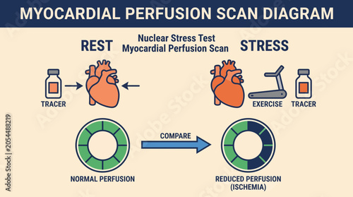 Photos Nuclear Stress Test Myocardial Perfusion Scan Diagram