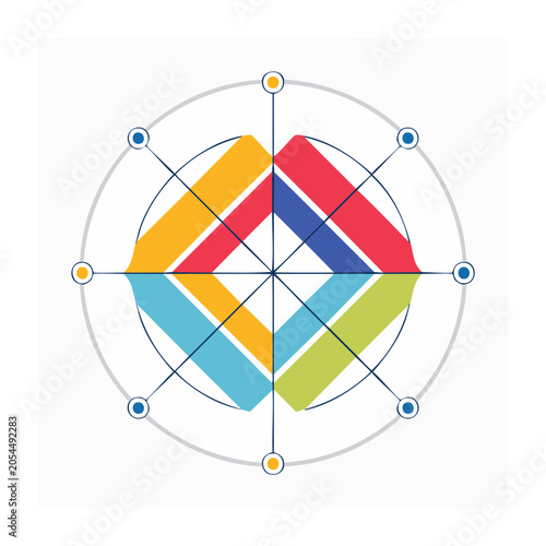 Flat color wheel vector design tool