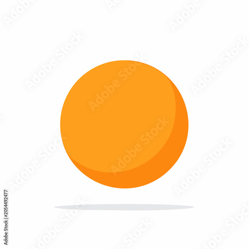 Orange Ping Pong Ball Icon
