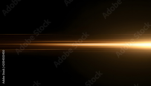 Golden Light Streaks on Black Background with Warm Amber Accents