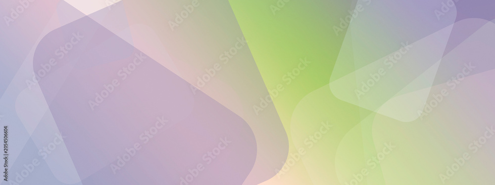 Naklejka premium Muted pastel overlays in lilac, mint, and soft lavender form abstract shapes with calming light, perfect for wellness branding, covers, and slides.