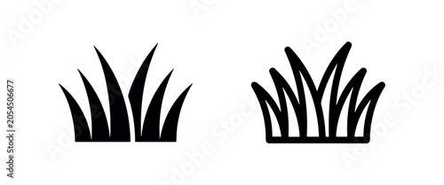 Obraz na płótnie Grass icon, symbolizing nature, park, outdoor green space, and environmental elements