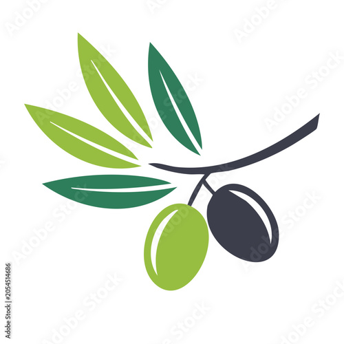 Olive Branch Vector Graphic