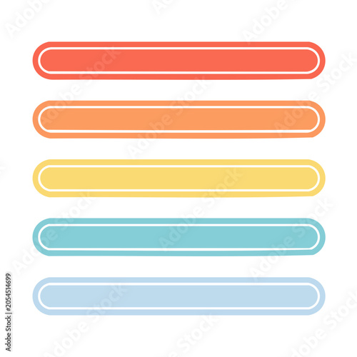 Set of colored rectangles flat design