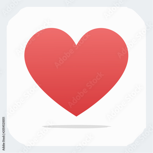 Red Heart Icon with Gradient
