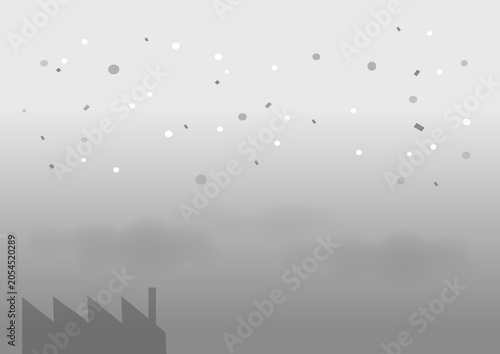 pm2.5で汚染された暗い空