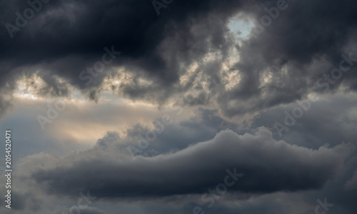 Dark clouds before storm in summer