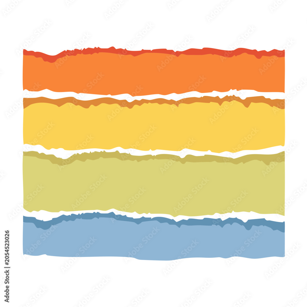 Fototapeta premium Torn Paper Stripes Vector Graphic