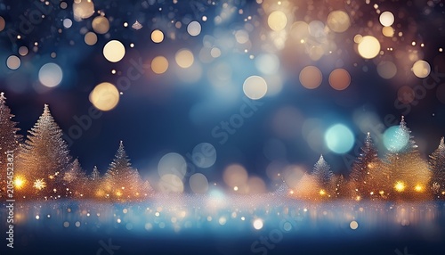Bokeh Glitter Lights Winter Wonderland Border Design