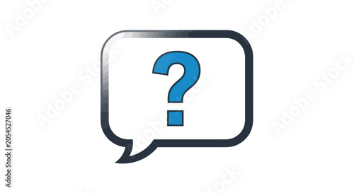 Bild auf Leinwand Question Mark Speech Bubble Icon