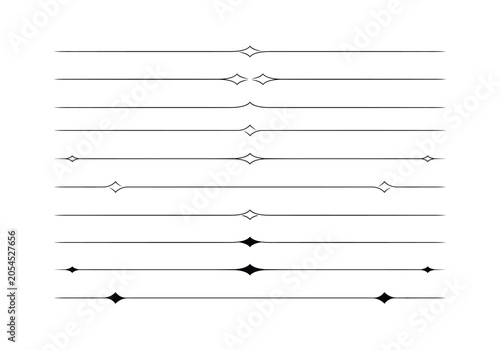 Spark star line divider and minimalist separator collection
