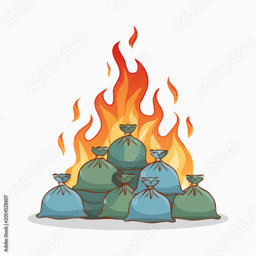 Trash Bags on Fire