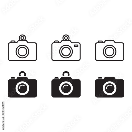 camera icon set