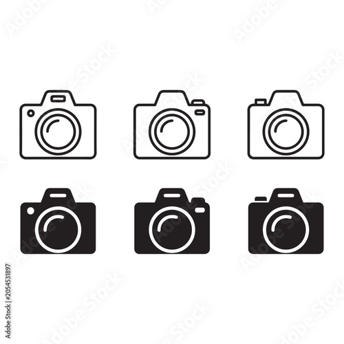 camera icon set