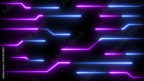 Futuristic Neon Glowing Lines Technology Background