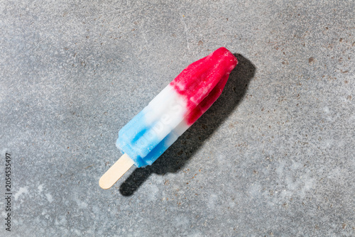 Sweet Frozen Red White and Blue Popsicle