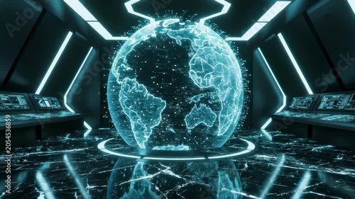 Monitoring Global Data Networks In A Futuristic Digital Control Room