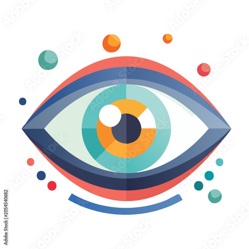 Colorful Geometric Eye Illustration