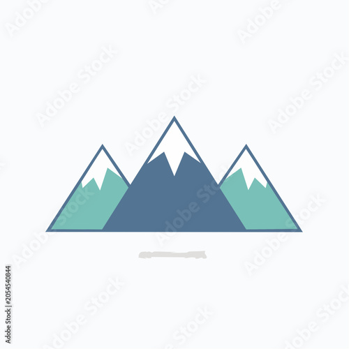 Minimalist Mountain Range Illustration