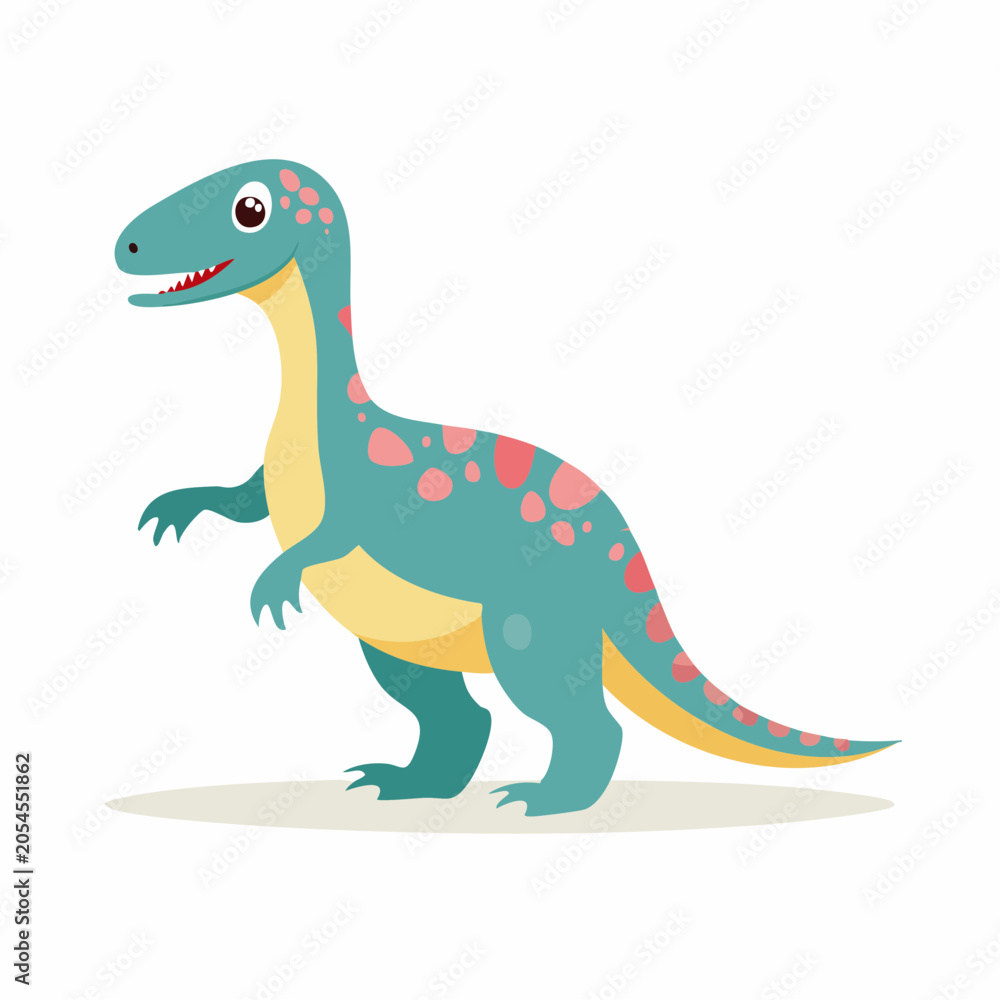 Fototapeta premium Cute Cartoon Dinosaur Illustration
