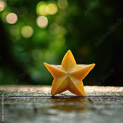 starfruit isolated on summer background