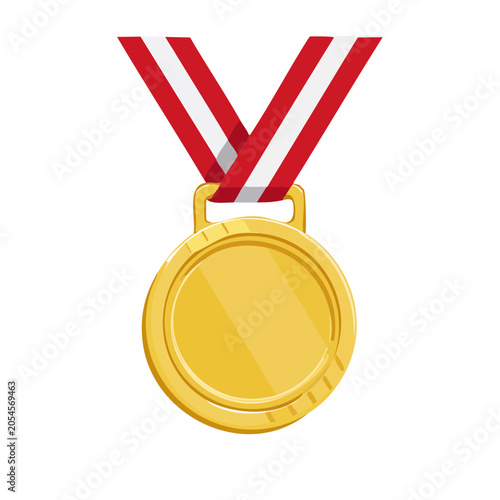 Gold Medal Vector Illustration
