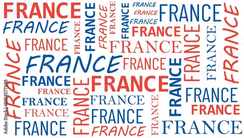 France word cloud template. Sport concept vector background