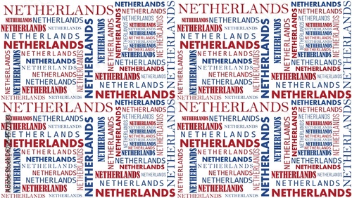 Netherlands word cloud template. Sport concept vector background