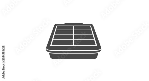 Simple Black Solar Panel Illustration Design.