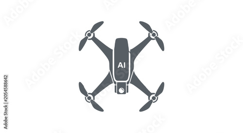 Drone with AI Technology and Propellers.