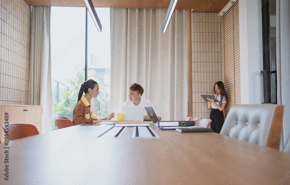 Fototapeta premium group of business people LGBTQ+ Diverse Team meeting collaborating new project in office