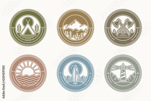 adventure badge logo collection