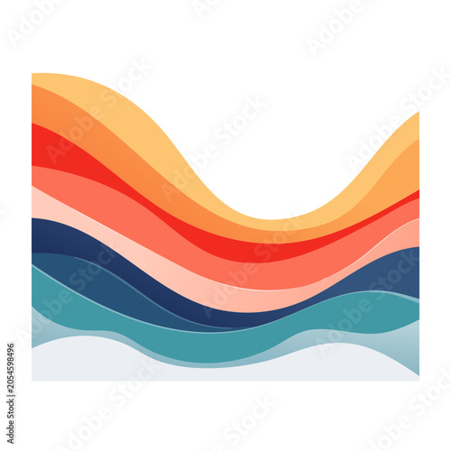 Retro Abstract Wavy Lines Background