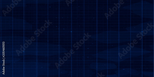 Abstract dark blue radar monitor screen background with subtle grid lines