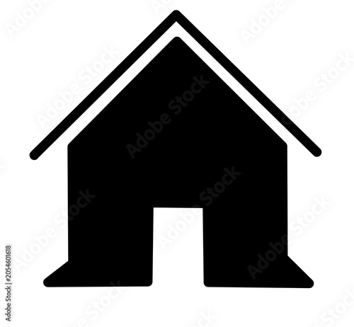 house icon on metal internet button