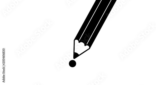 Принти на полотні Pencil poised to make a mark on a flat surface symbolizes creativity, planning, education, and the initial step in the design process or academic pursuit for students and professionals alike