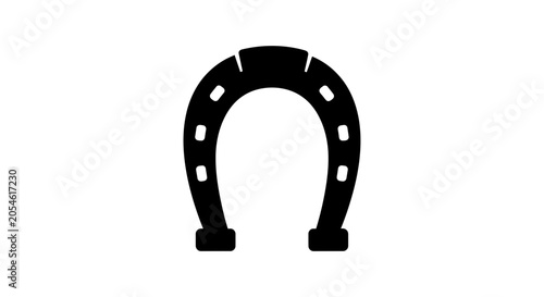 Tableau sur toile Horseshoe icon serves as a classic emblem of good fortune, representing luck, protection, and the historical connection between humanity and the noble spirit of the equestrian world