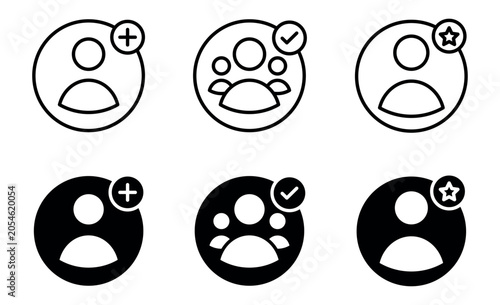 Professional User Account Management Icon Collection For Website Dashboard Mobile Application Authentication System And Social Platform Interface Design