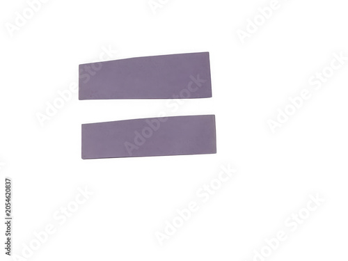 Minimalist purple double equal sign icon